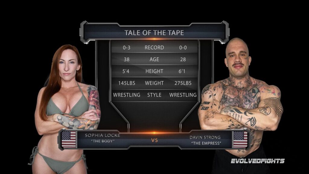 มวยปล้ำคู่หยุดโลก Sophia Locke vs Davin Strong เย็ดหีใครได้ก่อนเป็นฝ่ายชนะคาเวทีมวย